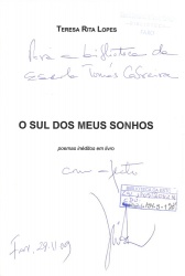 Lopes, Teresa Rita - O Sul dos Meus Sonhos - dedicatória da autora.jpg